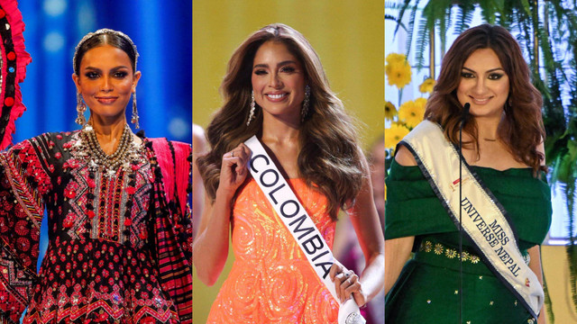 Deretan finalis Miss Universe 2023 yang menorehkan sejarah baru. Foto: Jose Cabezas/Reuters, Marvin Recinos/AFP