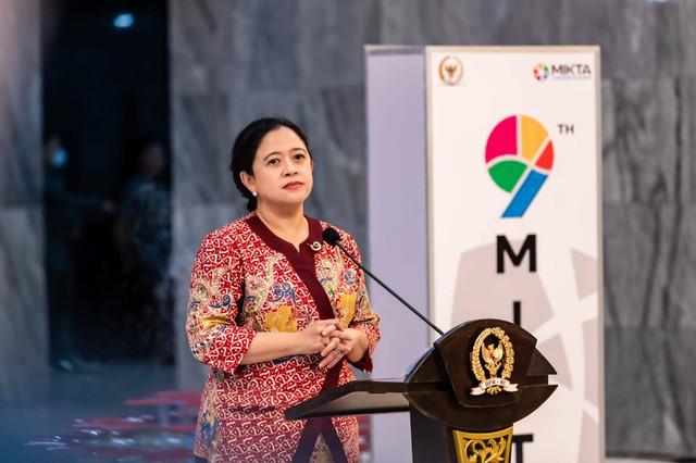 Ketua DPR Puan Maharani di acara MIKTA bersama Meksiko, Korea Selatan, Turki dan Australia. Foto: DPR RI