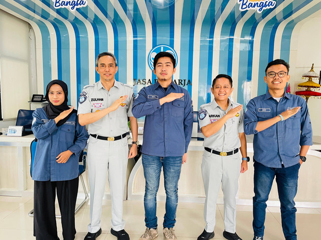 Jasa Raharja Lampung dengan Tim Lampung Geh. | Foto: Roza Hariqo/ Lampung Geh