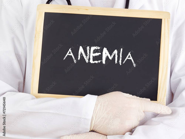Doctor shows information on blackboard: anemiaBy gwolters https://stock.adobe.com/uk/search/images?k=anemia&clickref=1101lxXRf7cG&mv=affiliate&mv2=pz&as_camptype=&as_channel=affiliate&as_source=partnerize&as_campaign=littlebobek&asset_id=72145640