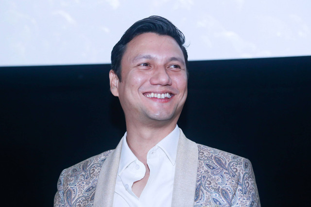 Artis Christian Sugiono saat konferensi pers gala premiere film Panggonan Pingit di Senayan City, Jakarta, Jumat (24/11/2023). Foto: Dok. Agus Apriyanto