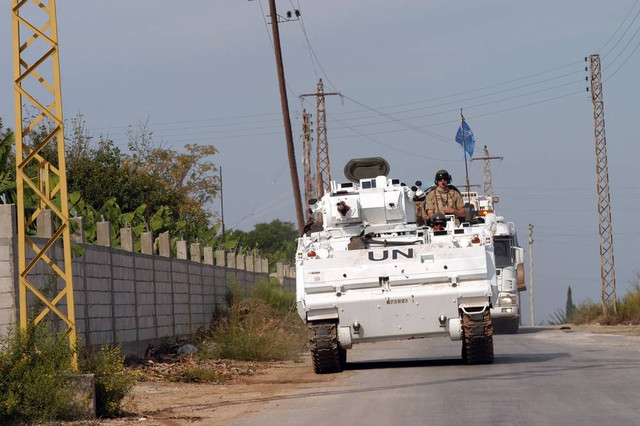 Ilustrasi kendaraan patroli tentara PBB di Lebanon. Foto: Sadik Gulec/Shutterstock