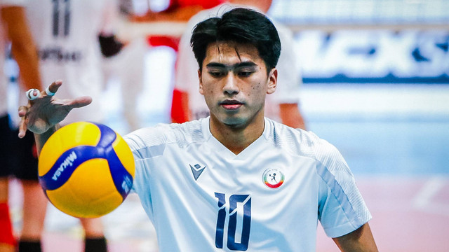 Pevoli Indonesia, Fahry Septian, saat membela SKV Montana di Liga Voli Bulgaria pada Oktober 2023. Foto: BVF (National Volleyball League) Bulgaria