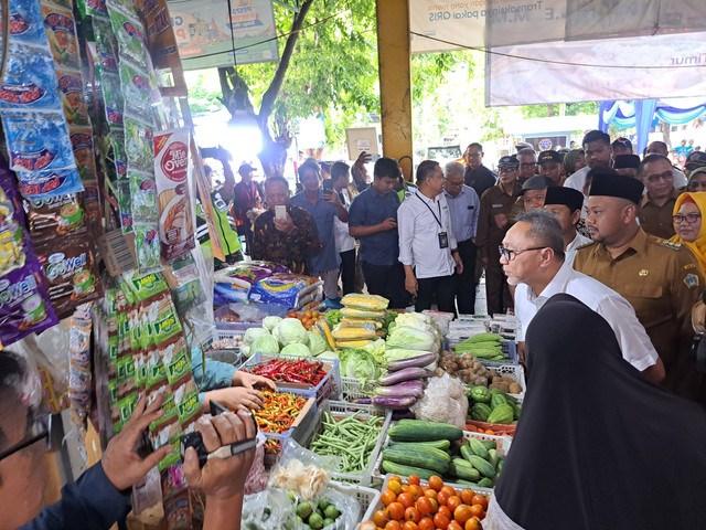 Mendag Zulhas tinjau Pasar Baru Gresik.