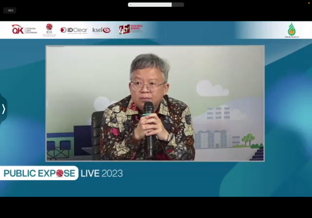 Direktur PT Rukun Raharja Tbk Sumantri Suwarno dalam Public Expose Live 2023, Selasa (28/11/2023). Foto: Dok. Istimewa