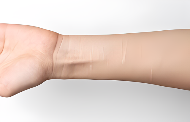 Female hand close-up with scars from cuts by a blade. Foto: Shutterstock