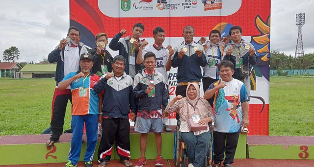 Kontingen Kabupaten Mempawah berhasil membawa pulang 44 medali, 16 di antaranya medali emas di Peparprov Kalbar 2023. Foto: Muhammad Zain/Hi!Pontianak