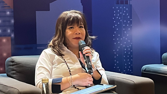 Wakil Ketua Umum Koordinator Bidang Maritim, Investasi, dan Luar Negeri Kadin Indonesia Shinta W. Kamdani dalam konferensi pers Rapat Pimpinan Nasional (Rapimnas) Kadin Indonesia di kawasan Pantai Indah Kapuk (PIK), Kamis (7/15/2023). Foto: Widya Islamiati/kumparan
