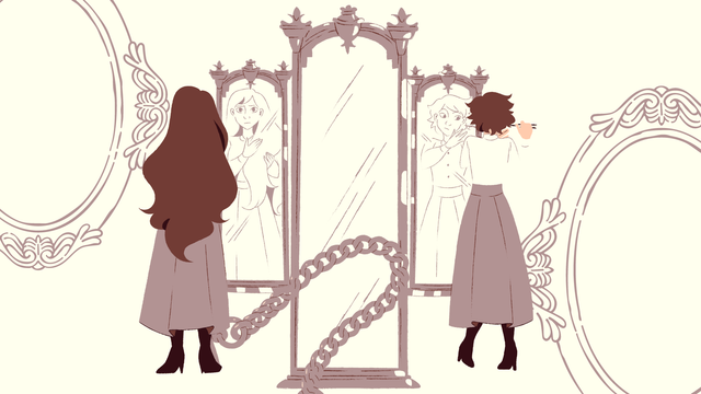 Ilustrasi meromantisasi body image (edited in canva pro)