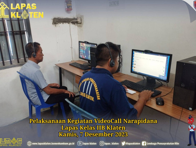 Permudah Komunikasi WBP dengan Keluarga, Lapas Klaten Fasilitasi Video Call
