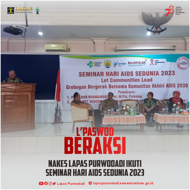 Nakes Lapas Purwodadi Ikuti Seminar Hari AIDS Sedunia 2023