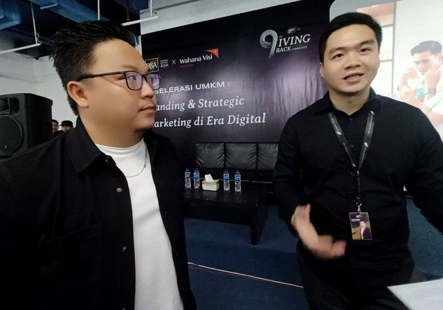 Pakar branding Andre Julius Halim (kiri) dan Steven Wuisan. Foto: Masruroh/Basra