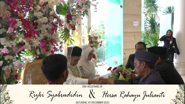 Rizki DA resmi menikah dengan Hersa Rahayu Julianti. Foto: YouTube/2R Production