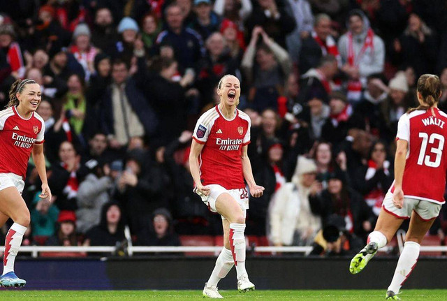 Arsenal menang 4-1 atas Chelsea di pekan kesembilan Women's Super League (WSL) atau Liga Inggris Wanita 2023/24. Foto: Instagram@arsenalwfc