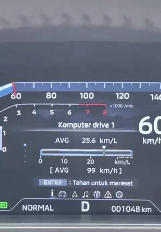 Hasil konsumsi bahan bakar Mitsubishi Xforce berdasarkan MID. Foto: Gesit Prayogi/kumparan