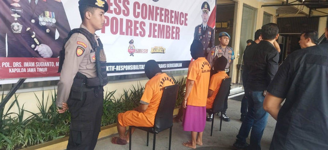 Konfrensi pers kasus pembunuhan di Jember. Foto: Dok. Istimewa
