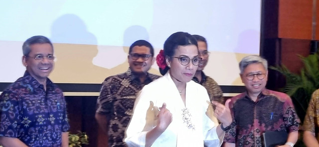 Menteri Keuangan Sri Mulyani dalam konferensi pers APBN KiTa di Kantor Kementerian Keuangan, Jumat (15/12/2023). Foto: Ave Airiza Gunanto/kumparan