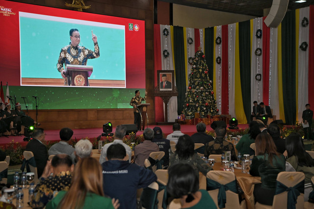 Capres Anies Baswedan hadiri acara Refleksi Menyambut Natal 2023 dan Tahun Baru 2024 di Gedung Nusantara IV Kompleks DPR/MPR Senayan, Jakarta, Jumat (15/12/2023). Foto: Dok. Istimewa