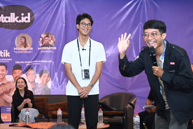 Muhammad Zinedine Alam Ganjar hadiri Seminar Pemuda dan Politik di MI - WAU, Cimahi Tengah, Cimahi, Jawa Barat, Sabtu (16/12/2023). Foto: Dok. Istimewa