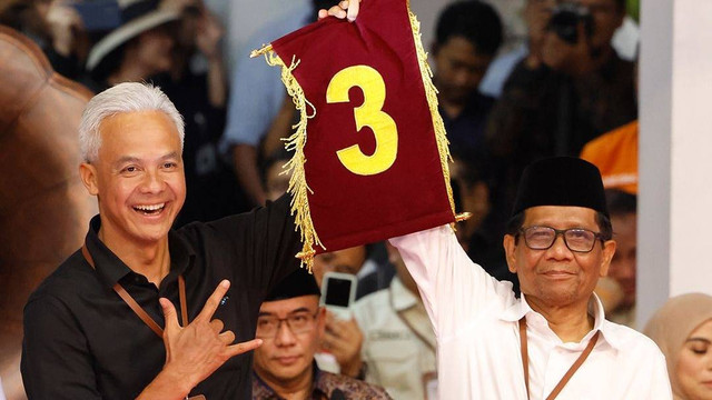 Capres nomor urut 03 Ganjar Pranowo dan cawapres Mahfud MD. Foto: Dok. Istimewa