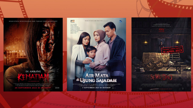 Deretan film Indonesia peraih jutaan penonton di tahun 2023. Foto: Instagram dan kumparan