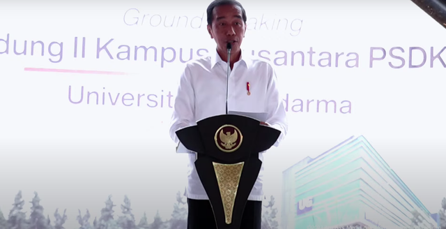 Jokowi Lakukan Groundbreaking Universitas Gunadarma Kampus Ikn