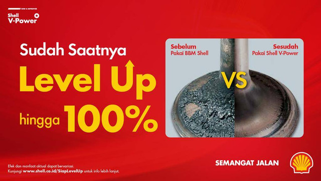 Shell V-Power dengan teknologi baru yang dapat menghilangkan dan melindungi bagian vital mesin kendaraan dari endapan. Foto: dok. Shell