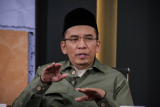 Wakil Ketua Umum TPN Ganjar - Mahfud, Tuan Guru Bajang dalam program Info A1 kumparan di kantor kumparan, Jakarta, Kamis (21/12/2023). Foto: Jamal Ramadhan/kumparan