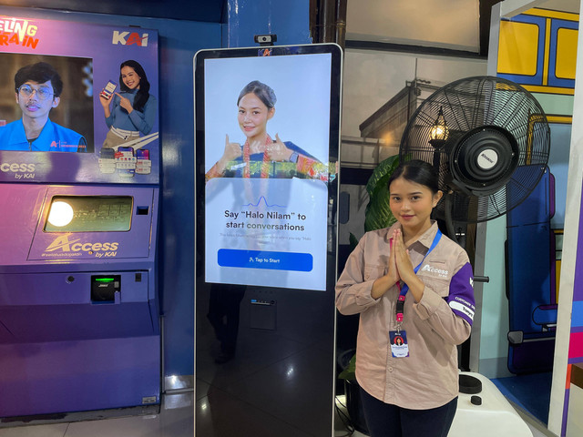 KAI luncurkan asisten virtual berbasis AI "Nilam" di stasiun. Foto: Dok. KAI