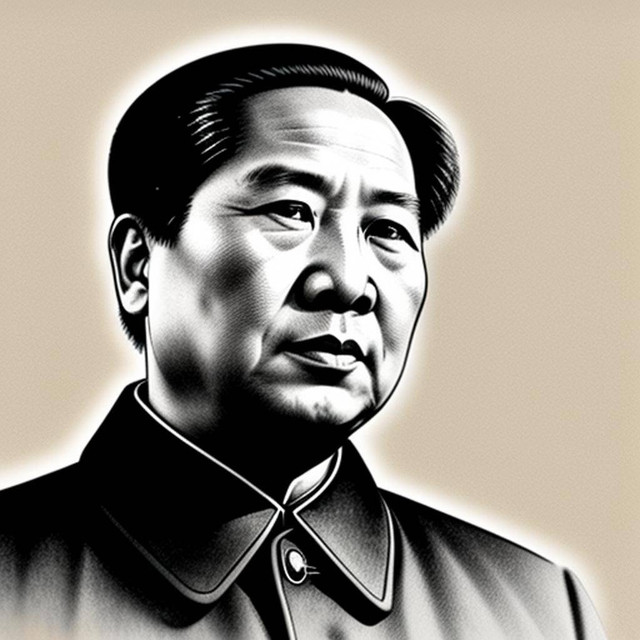ilustrasi Mao Zedong, pencetus Great Leap Forward. sumber: ai-generated