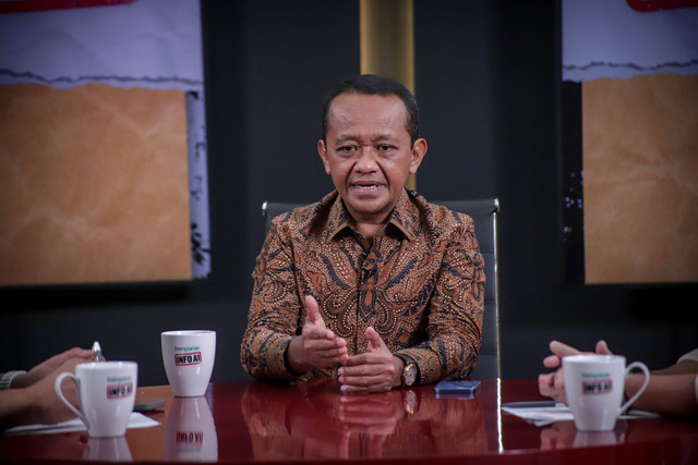 Menteri Investasi Indonesia/Kepala BKPM, Bahlil Lahadalia menjadi narasumber program Info A1 kumparan. Foto: Jamal Ramadhan/kumparan