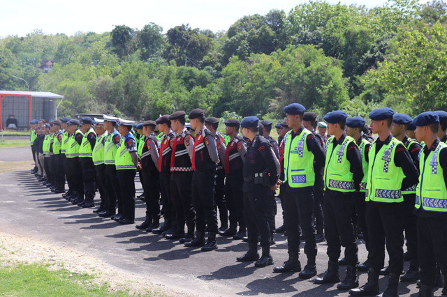 Apel pengamanan kawasan Garuda Wisnu Kencana (GWK), Bali, pada minggu (31/12/2023). Foto: Dok. Istimewa