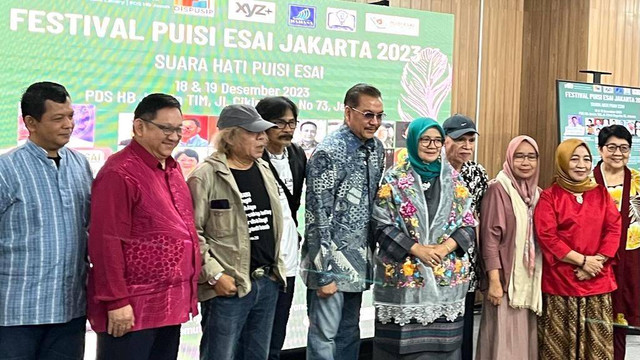 (Pembukaan Festival Puisi Esai Jakarta 2023, PDS HB Jassin, Taman Ismail Marzuki (TIM), Jakarta Pusat. Foto: Alvian Yoga Yulianto)