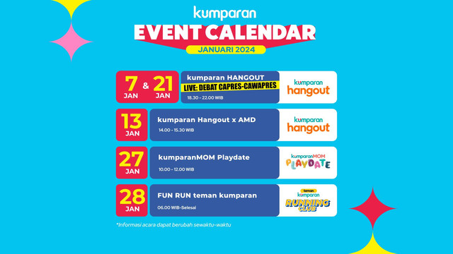kumparan event calendar bulan Januari 2024. Foto: kumparan