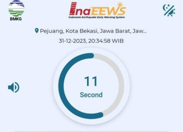 INAEEWS, sistem peringatan dini gempa RI yang sedang dikembangkan. Foto: dok BMKG