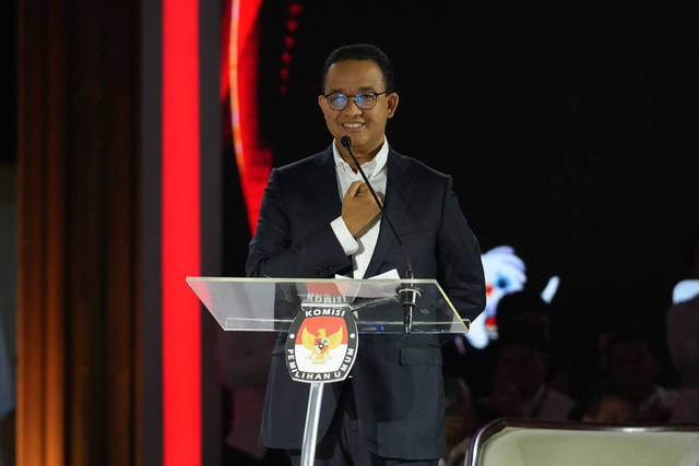 Sasageyo Anies di penutupan debat capres yang terinspirasi dari anime Attack on Titan. Foto: Dok. Istimewa