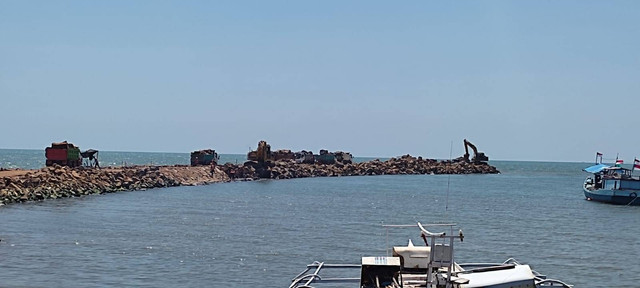 Lokasi Pembangunan Breakwater di PPI Beba (Dok. Muh. Fiqry Ahsabannur Amri, 19 September 2023)