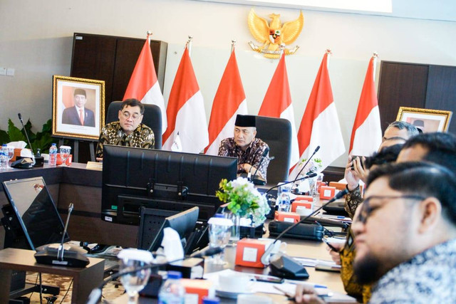 Pj Bupati Muba, Apriyadi Mahmud, saat melakukan kunjungan kerja ke LKPP RI. (ist) 