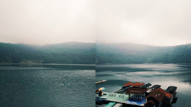 Pemandangan indah Telaga Menjer yang diselimuti kabut putih disekelilingnya. (Dok. Putri Dwi Lutfia)
