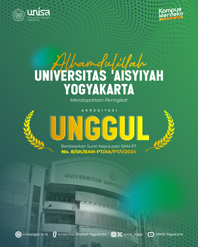 UNISA Yogyakarta meraih akreditasi UNGGUL