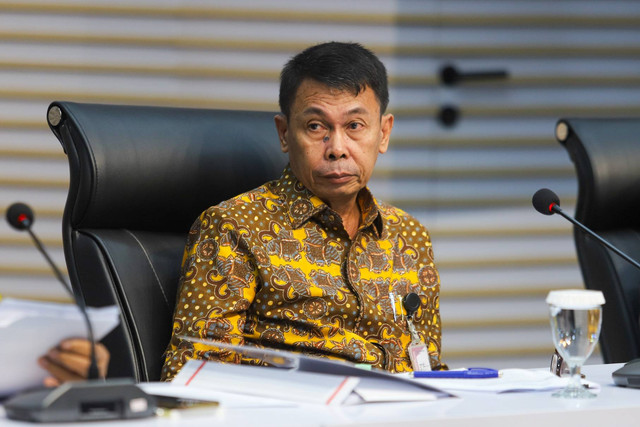 Ketua KPK Nawawi Pomolango di Konferensi Pers Kinerja 2023 dan Arah Kebijakan 2024, di Gedung Merah Putih KPK, Jakarta, Selasa (16/1/2024). Foto: Iqbal Firdaus/kumparan