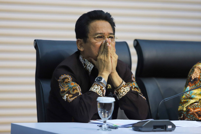 Wakil Ketua KPK Johanis Tanak di Konferensi Pers Kinerja 2023 dan Arah Kebijakan 2024, di Gedung Merah Putih KPK, Jakarta, Selasa (16/1/2024). Foto: Iqbal Firdaus/kumparan