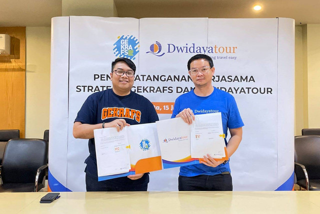 Kerja sama Dwidayatour dengan Gerakan Ekonomi Kreatif Nasional (Gekrafs). Foto: Dwidayatour