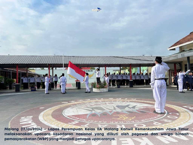 warga binaan lapas perempuan kelas IIA laksanakan upacara kesadaran