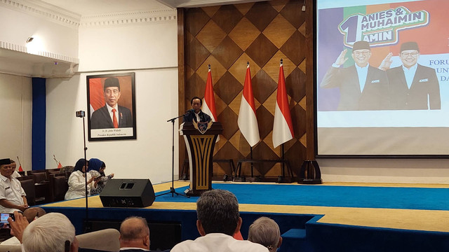 Forum Komunikasi Purnawirawan TNI-Polri untuk Perubahan dan Perbaikan dan Persatuan (FKP3) menggelar konsolidasi nasional dihadiri M Syaugi hingga Sutiyoso di Akademi Bela Negara NasDem, Jakarta Selatan, Kamis (18/1/2024). Foto: Annisa Thahira Madina/kumparan