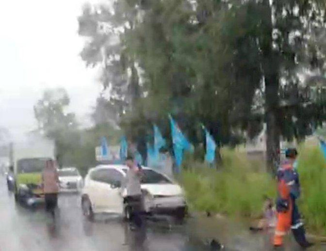 Suasana usai tabrakan, Foto : Istimewa