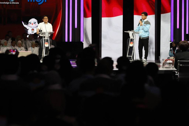Suasana Debat Keempat Pilpres 2024 di Jakarta Convention Center (JCC), Jakarta, Minggu (21/1/2024). Foto: Iqbal Firdaus/kumparan