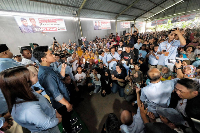 Cawapres 02, Gibran Rakabuming Raka melakukan kampanye di Desa Watu Agung, Kecamatan Batu Retno, Wonogiri, Jawa Tengah, Selasa (23/1/2024). Foto: Dok. Istimewa