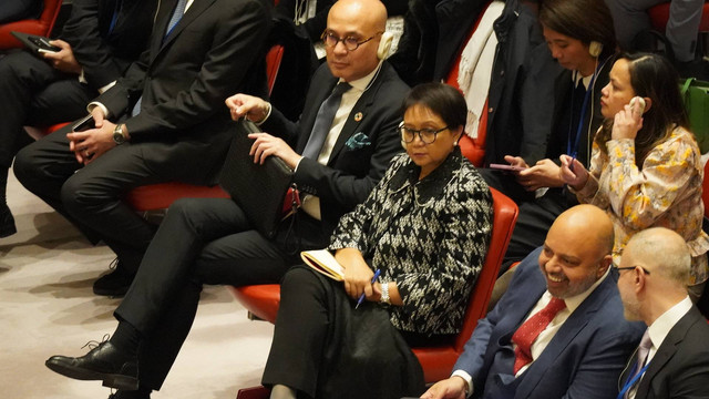 Menteri Luar Negeri RI Retno Marsudi menghadiri Debat Terbuka di Dewan Keamanan PBB yang membahas soal Palestina, New York, Amereika Serikat, pada Selasa (23/1/2023). Foto: Kemenlu RI