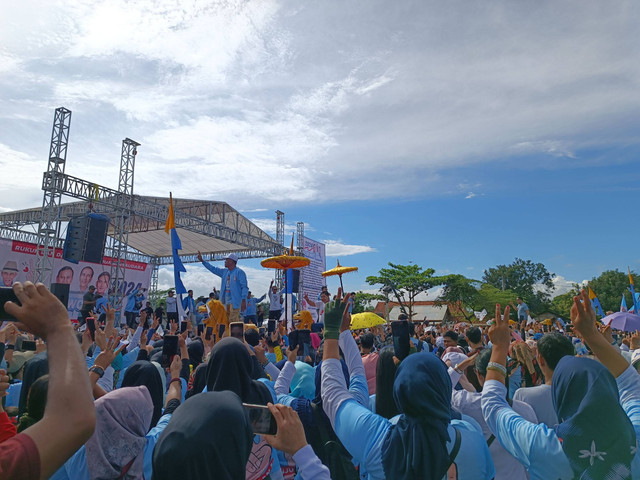 Kampanye akbar Prabowo-Gibran di Subang, Sabtu (27/1). Foto: Hedi/kumparan